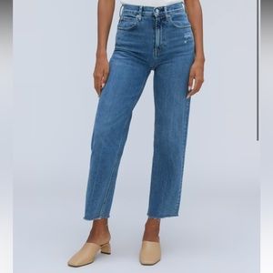 Everlane The Way High Jean Organic Cotton Distressed Denim